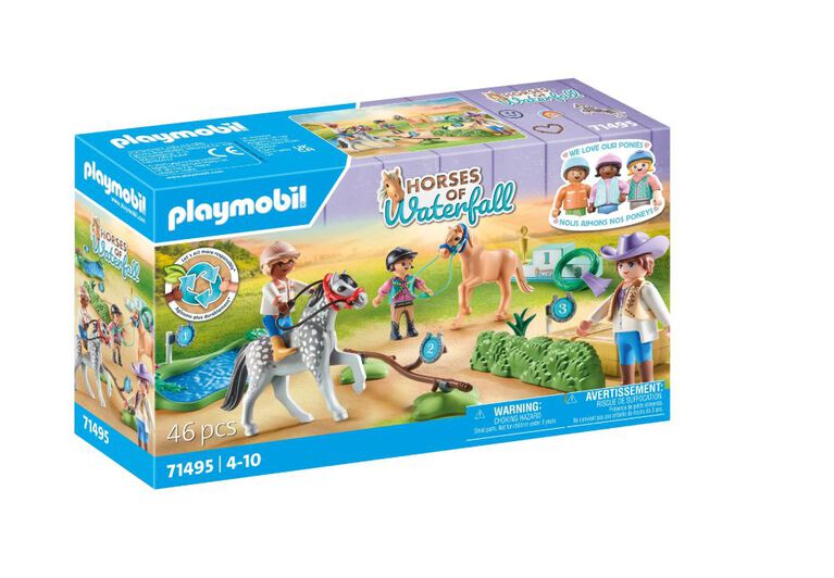 Playmobil - Cavaliers avec poneys et saut d'obstacles